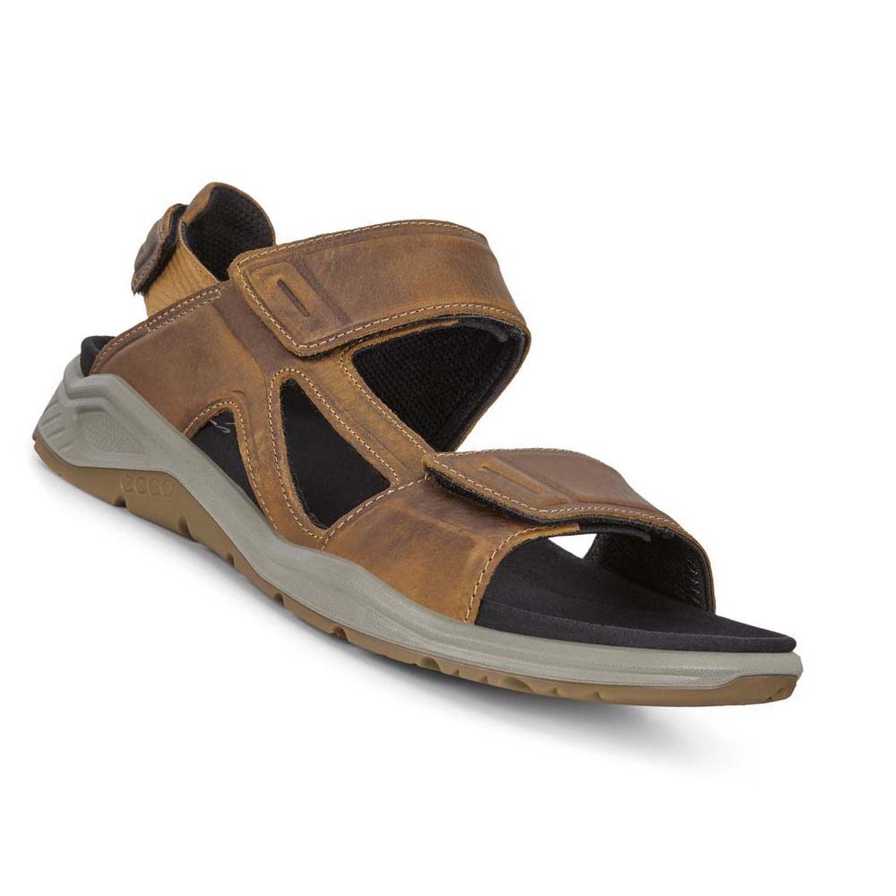 Men's Ecco X-trinsic Flat Sandals Brown | USA 592LIS